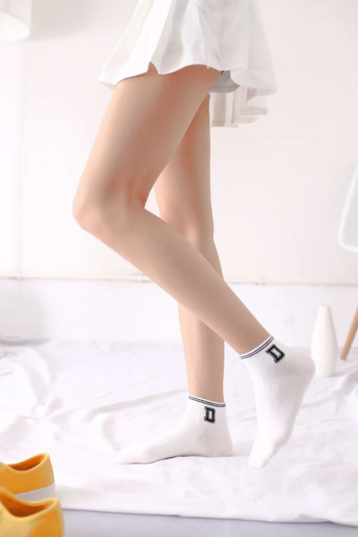 Ozzy Socks 5 Çift Çizgili Harf Kolej Kadın  Çorap