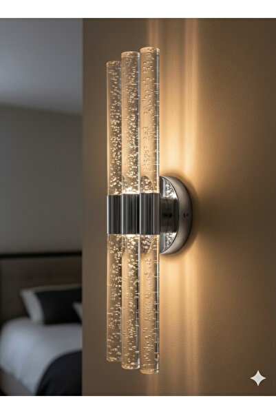 BACKHOME BHBACKHOME BUBBLETRİO ŞIK VE ZARİF MODERN LED DUVAR APLİK 51 CM GÜMÜ...