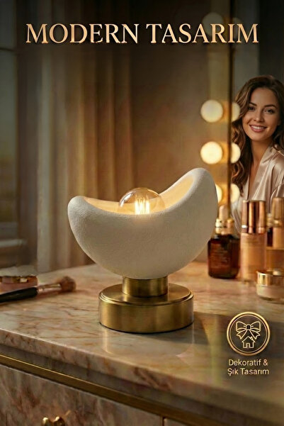 Oxyteez Modern Sanatsal Abajur Salon Oturma Odası Dekoratif Masa Lambası