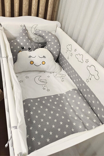 Kista Baby Bebek Uyku Seti Nevresim Takımı 80x130 Cloudy Gri