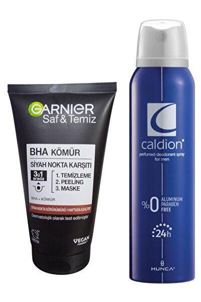 Garnier Saf & Temiz Siyah Nokta Karşıtı Kömürlü 3'ü 1 Arada 150 Ml + CaldionD...