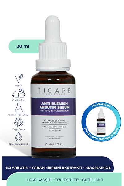 Licape Leke Karşıtı Cilt Tonu Dengeleyici %2 Arbutin Serumu