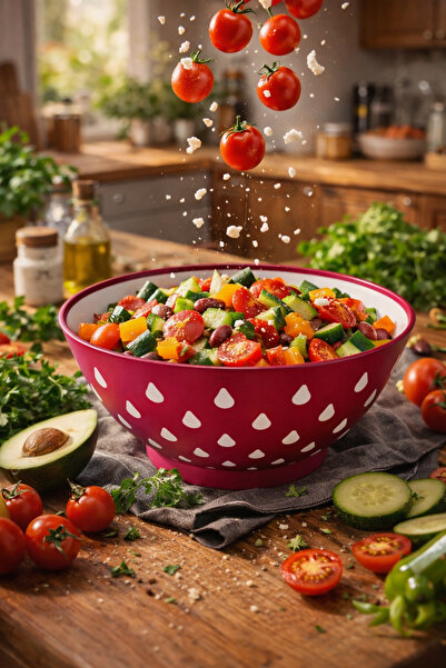 Melkan Home وعاء بنمط قطرة ميلينيوم لون وردي سعة 3 لتر