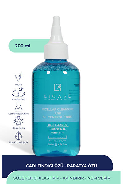 Licape Gözenek Sıkılaştırıcı, Arındırıcı ve Yağ Dengeleyici Tonik 200ml