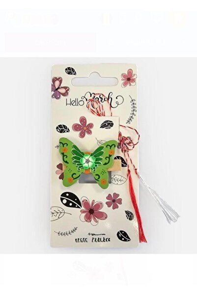 OEM March Butterfly Wooden Charms- 5 pcs