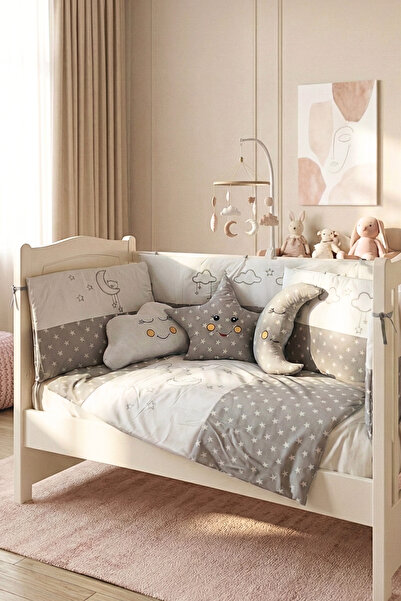 Kista Baby طقم غطاء لحاف رمادي غامق مقاس 70x130 - طقم نوم للأطفال