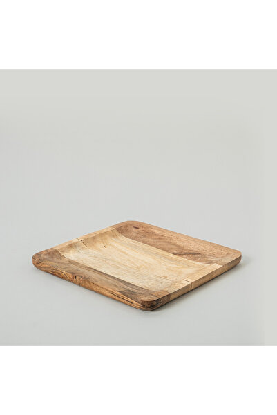 Chakra Square Sunum Tabağı 30 Cm Natural