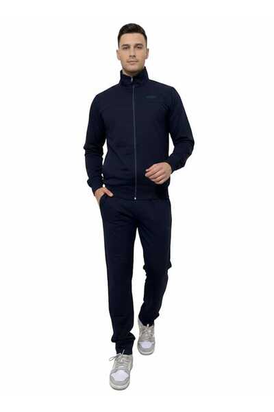 zeyra New Model Sportswear Men's Navy Blue Tracksuit Set