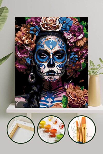 Palmiye Hobi Sanat Kırtasiye Sayılarla Boyama 40x50 Cm Tuval Seti Fırça Boya ...