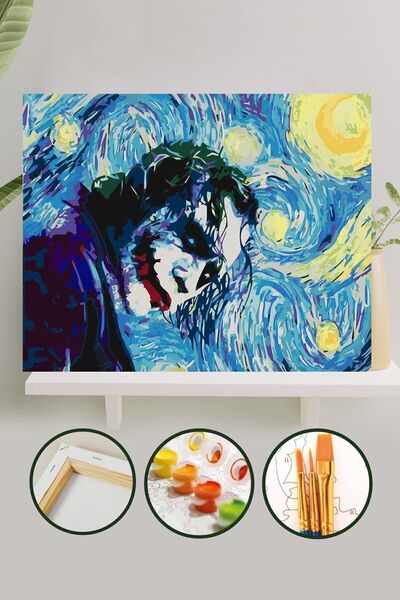 Palmiye Hobi Sanat Kırtasiye Sayılarla Boyama 40x50 Cm Tuval Seti Fırça Boya ...