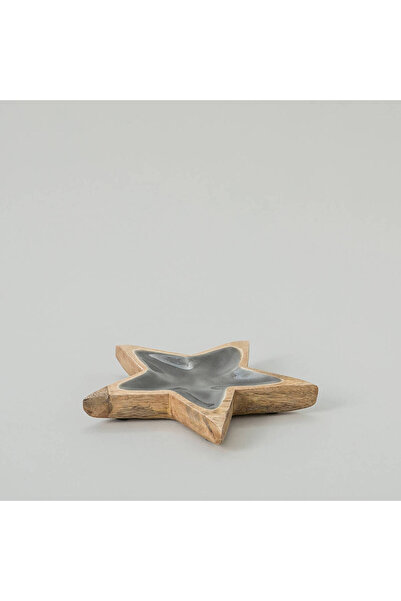 Chakra Yıldız Sunum Tabağı 20 cm Natural