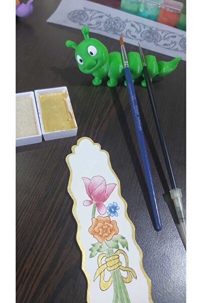 Moldream Tırlıl Figürlü Fırça Standı – Tezhip & Sulu Boya için