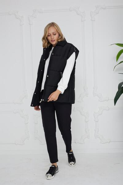 Moodbasic ŞERİT AKSESUARLI KAPİTONE YELEK