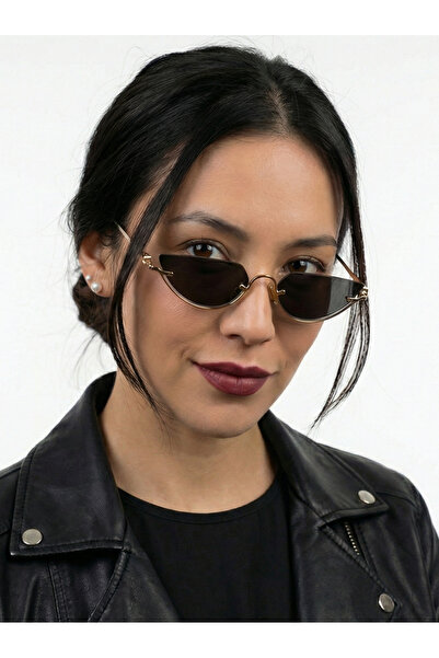 Mazzy Aloha Black Gold Cat Eye Sunglasses