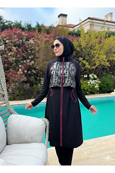 Moodbasic GARNİLİ DESENLİ TESETTÜR MAYO