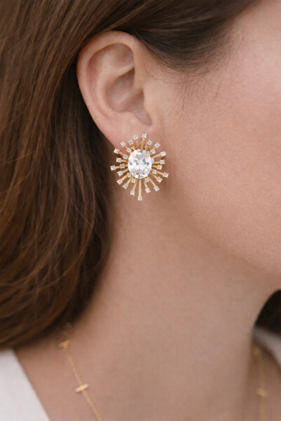 XUPING JEWELRY Style Pearl/Xuping Jewelry Sun Zircon Stone Earring