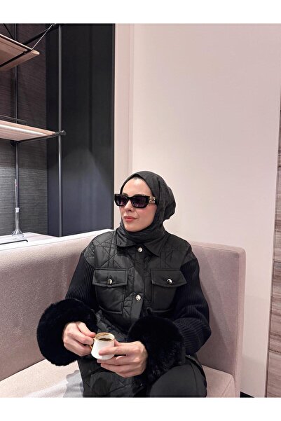 Moodbasic KOLLARI TRİKO KAPİTONE CEKET