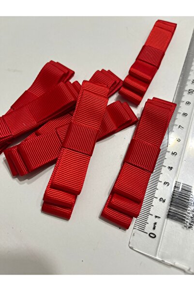 partici dükkanı 7 Pieces - Three Layers of Grogen Ready-Made Bow Ribbon - Red...