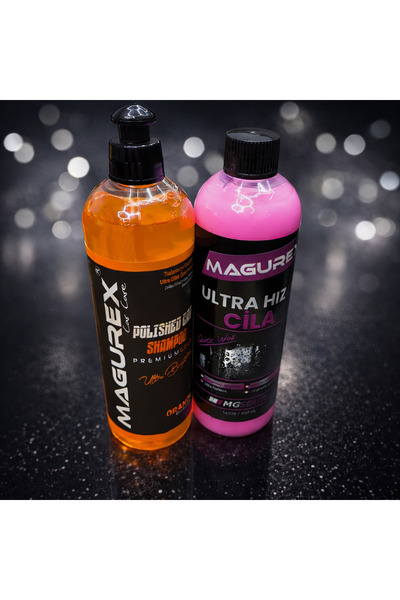 MAGUREX Muhteşem İkili(POLISHED CAR SHAMPOO ULTRA HIZLI CİLA)(CİLA BEZİ VE SÜ...