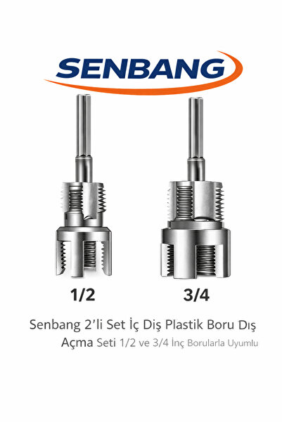 SENBANG PPRC PVC Boru Diş Açma Seti 2’li – İç & Dış Diş Açma Aparatı Tesisatç...