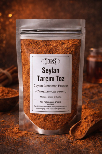 TOS The Organic Spices Seylan Tarçını Tozu 100 gr Gerçek Tarçın (1. Kalite) C...