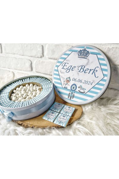 Sweet Story 150 Adet+200 Gr Drajeli Sünnet Temalı İsme Özel Erkek Bebek Hediy...
