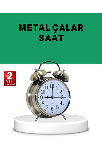 Kanonik Education Silver Color Silent Light-Up Decorative Tabletop Alarm Cloc...