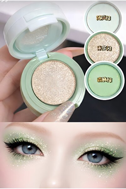 Kozmetik Sparkling 3-Piece Eyeshadow Set – Green & Champagne Tone |   Charmin...
