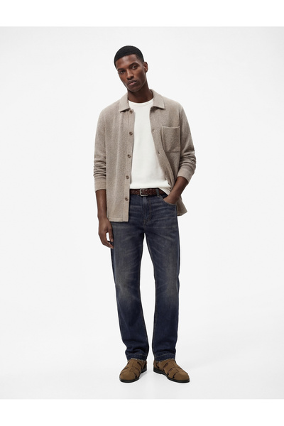 Koton Regular Fit Pocketed Waffle Textured Classic Collar Buttoned Long Sleev...