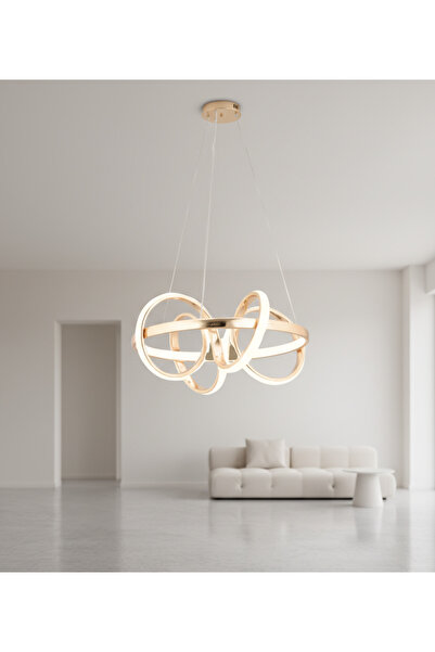 lüx aydınlatma SILA LEDLİ MODERN GOLD AVİZE