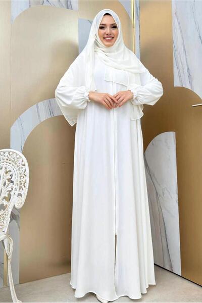 TRENDTESETTÜR KADIN Ekru FERMUARLI FERACE T 7006