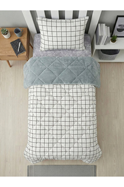 Çetinhome Single Reversible Welsoft Quilt with Pillow Case Soft Surface 155x2...