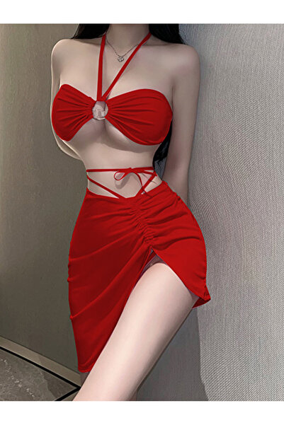 JInsh ملابس داخلية مثيرة، فستان يلف الوركين، قميص داخلي بدون حمالات، خصر عالٍ...