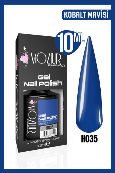 MOZIUR Kalıcı Oje Uv Led H035 (MAVİ SERİSİ) 10ml