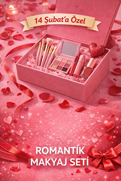 MUJGAN Kozmetik Makyaj Kutusu 14 Şubat Sevgililer Gününe Özel