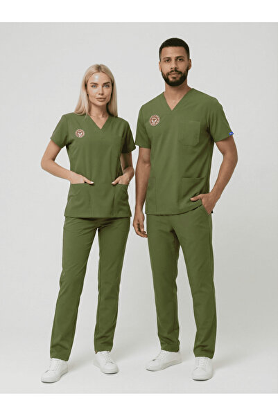 Dr. Mitra زي الصيدلة |   زي موحد مناسب للإدارة (أخضر) للجنسين