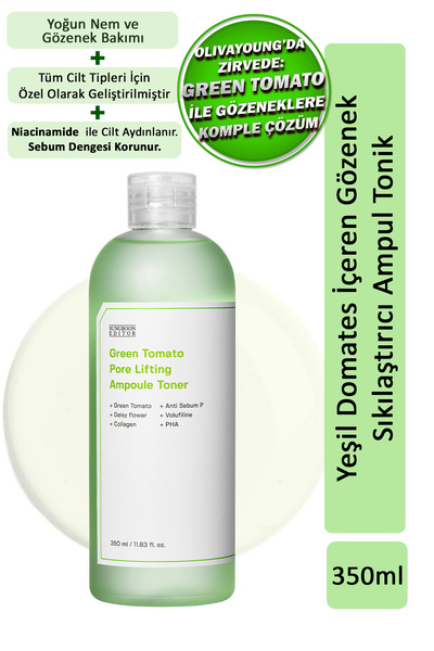 SUNGBOON EDITOR Green Tomato Pore Lifting Ampoule Toner / Gözenek Sıkılaştırı...