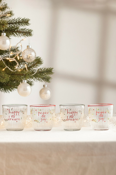 Rakle طقم أكواب ماء كلارا مكون من 4 قطع سعة 290 سم مكعب