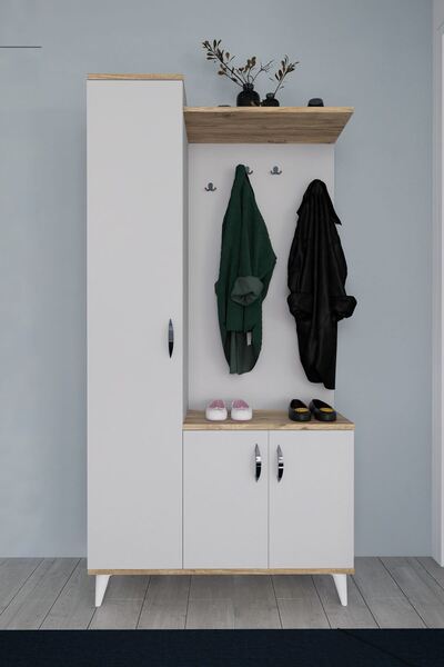 Mirobi Eko Portmanto Vestiyer Beyaz-Atlantik Çam