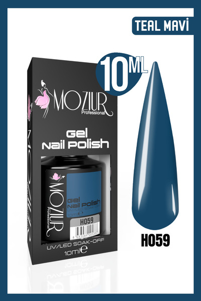 MOZIUR Kalıcı Oje Uv Led H059 (MAVİ SERİSİ) 10ml