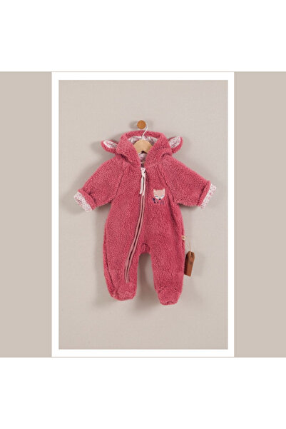 Micii Ștrumfi Salopetă de pluș pentru fete, model Winter Foxy - 100% bumbac