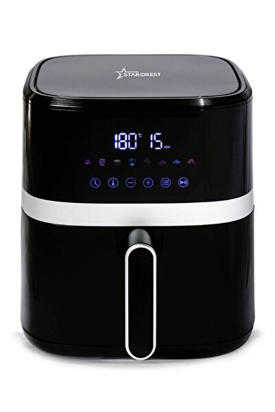 STARCREST Цифров фритюрник с горещ въздух STARCREST SFR-5570BK, 1500 W, 5.5 л...