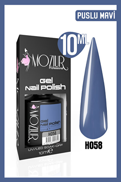 MOZIUR Kalıcı Oje Uv Led H058 (MAVİ SERİSİ) 10ml