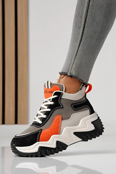 Zaira Adidasi dama gri din piele ecologica Maya #24157 - 37