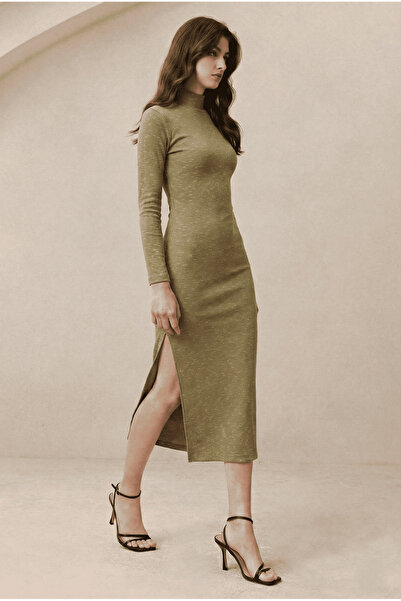 ESPİNA Rochie pentru damă, cu modele injectate, cu gât roscat