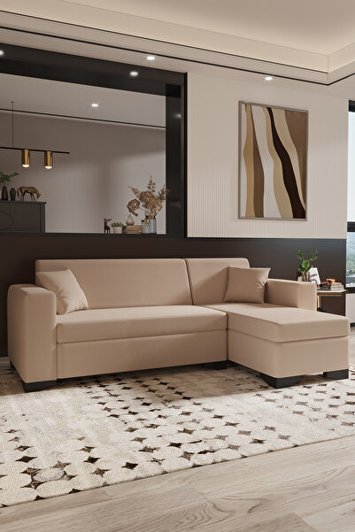 Modalife Toronto Salon&oturma Odası Uzanmalı Köşe Takımı & L Koltuk - Krem