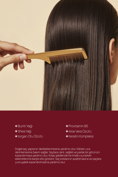 Swissoderm Canlandırıcı Saç Kremi, Tüm Saçlar, Vegan, Silikonsuz, Sülfatsız, Keratin, Kolay Şekillendirme 300ml