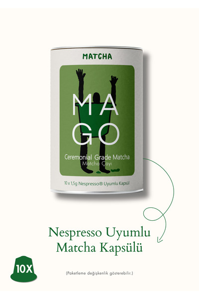 Mago Matcha 10 x Ceremonial Grade Matcha Nespresso® Uyumlu Kapsül