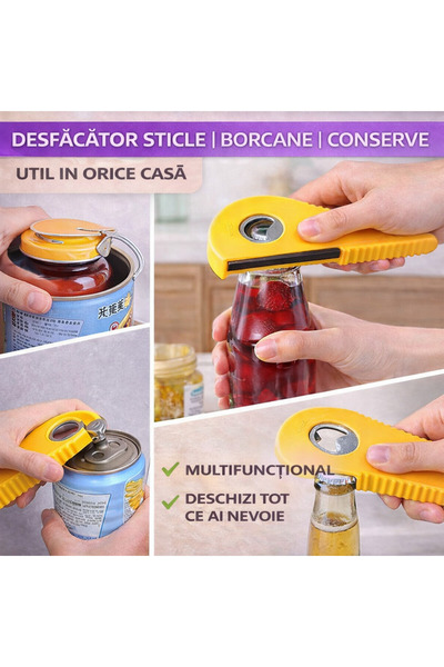 SMARTECH Deschizător multifuncțional pentru cutii/sticle/borcane, ABS/cauciuc...