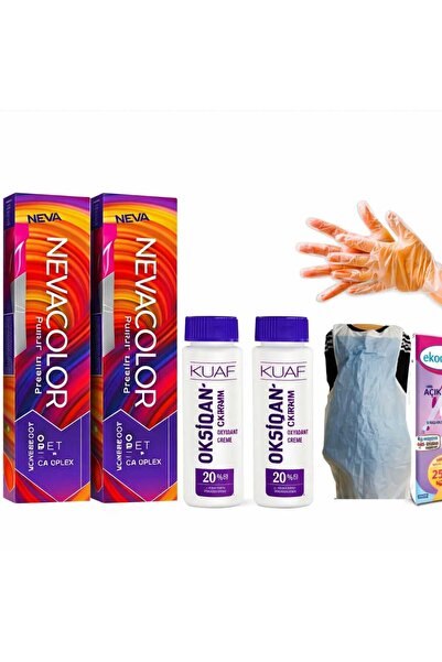 Neva Color 0-22 Yoğun Mor Saç Boyası 2 Adet Oksidan 30vol 2 Adet
